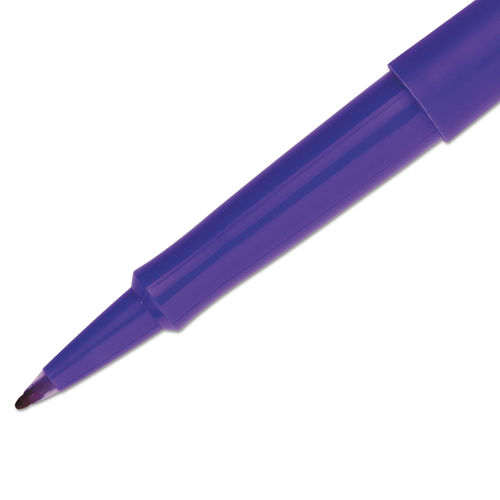 Paper Mate Point Guard Flair Porous Point Stick Pen Purple Ink Medium Dozen