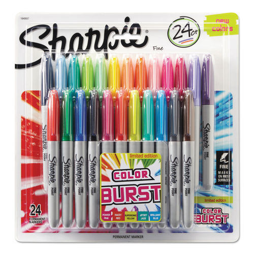  Sharpie Permanent Markers, Ultra Fine Point, Assorted Colors,  24-Count : Office Products