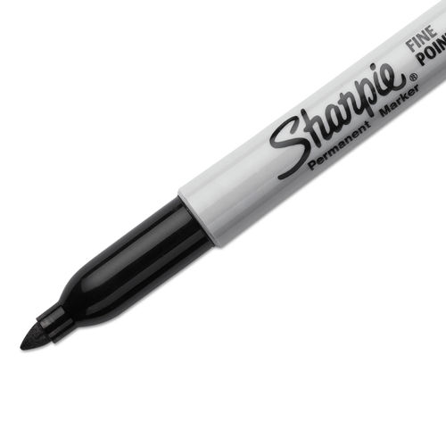 Sharpie Fine Tip Permanent Marker, Black, 5/Pack (SAN30665PP)