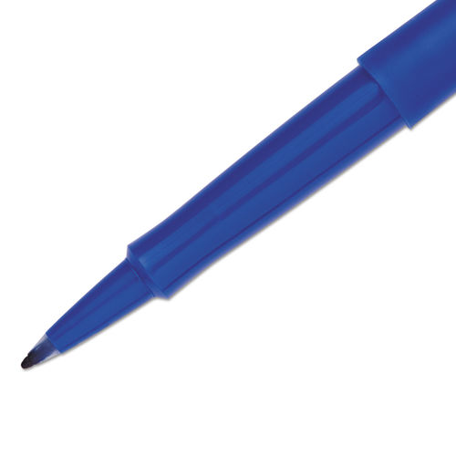 Paper Mate Flair Point Guard Felt Tip Marker Pens, Blue, 12/Pack