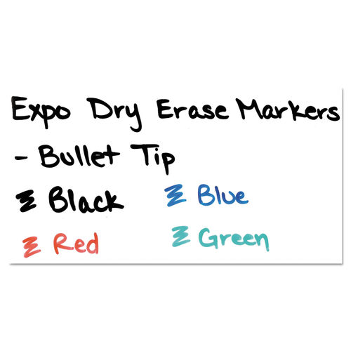 SAN83874 Expo Ultra Fine Tip Dry Erase Marker With Eraser - Fine Point Type  - Pink, Aqua, Turquoise, Lime - 1 Set