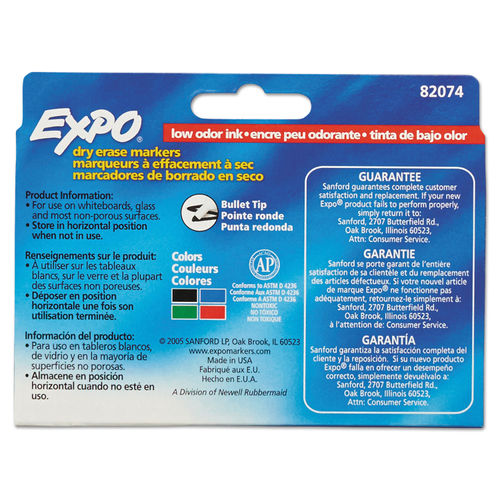 Expo Large Barrel Dry-Erase Markers - Bold Marker Point SAN80074, SAN 80074  - Office Supply Hut