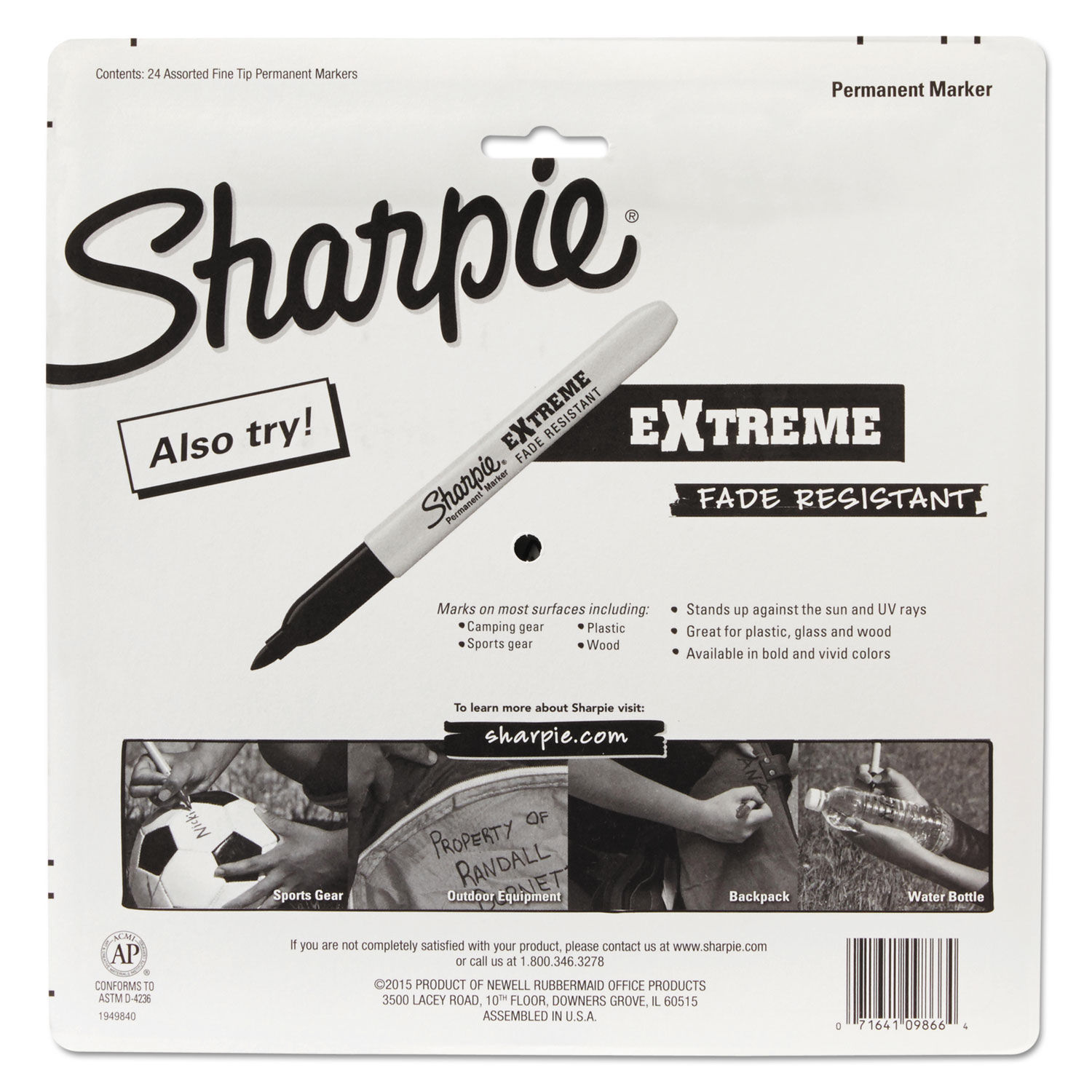 Sharpie Fine Point Permanent Marker Assorted 24/Set