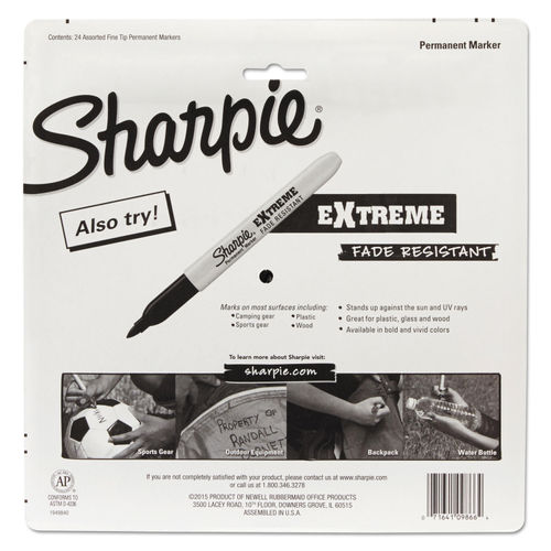 SHARPIE Permanent Markers, Fine Point, Black, 2 Boxes of 12 Total of 24  Markers