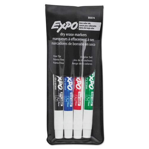 EXPO Low Odor Dry Erase Markers Chisel Point Pastel Colors Pack Of 4 -  Office Depot