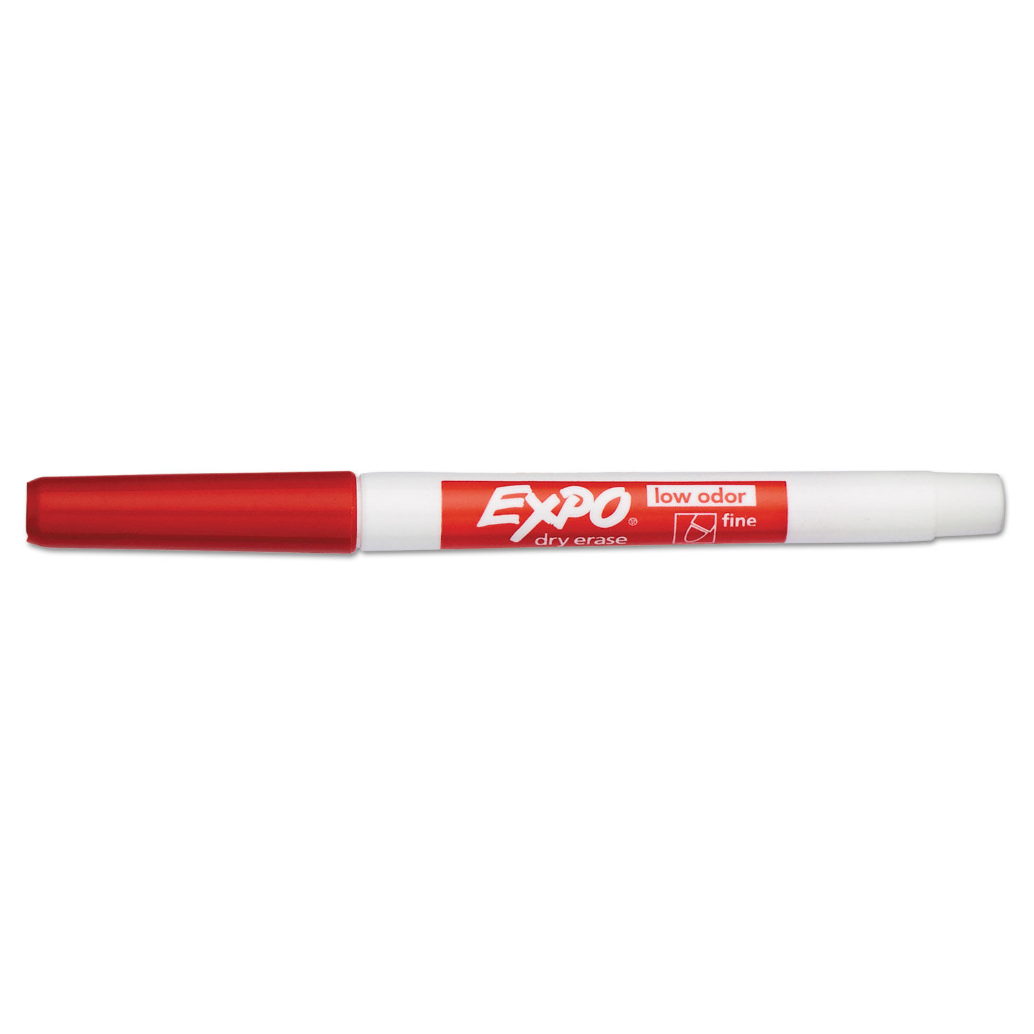 Expo Markers Red Chisel Tip, Dry Erase, Low odor, Pack of 6