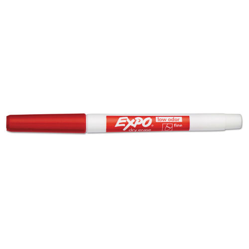 EXPO Dry Erase Marker, Chisel Tip, Red, 12 ct