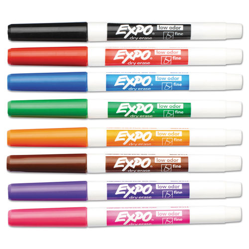 Low-Odor Dry Erase Marker Starter Set, Extra-Fine Bullet Tip, Assorted  Colors, 5/Set - Office Express Office Products