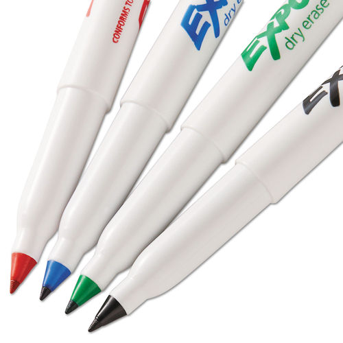 Expo Low-Odor Dry-Erase Marker, Ultra Fine Point, Black - 4 pack