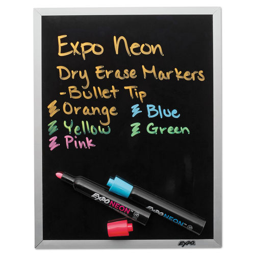 6- Expo NEON WINDOW Low Odor DRY ERASE BOLD BULLET tip marker