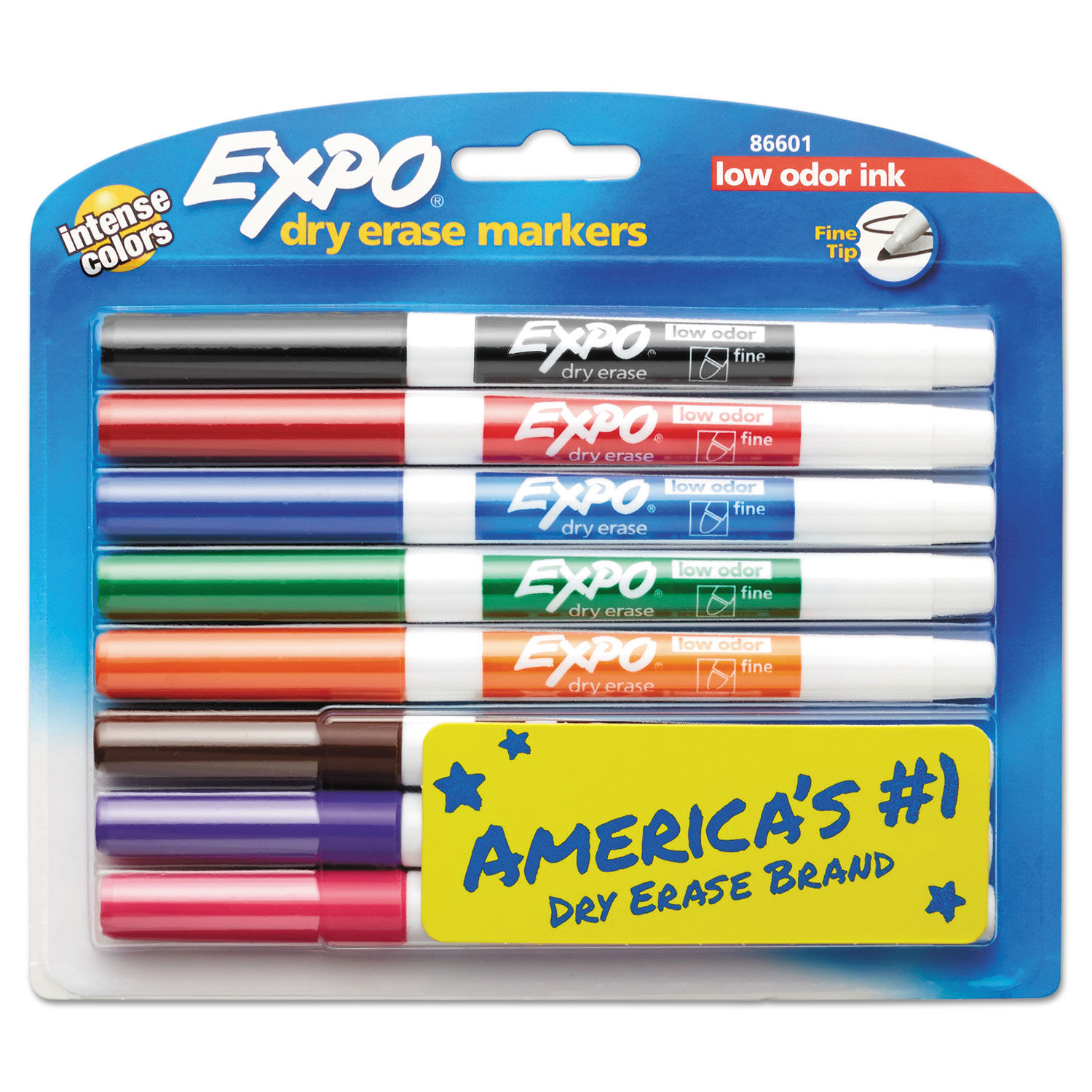 Expo Low-Odor Dry-erase Markers - Fine Marker Point - Chisel SAN86603, SAN  86603 - Office Supply Hut