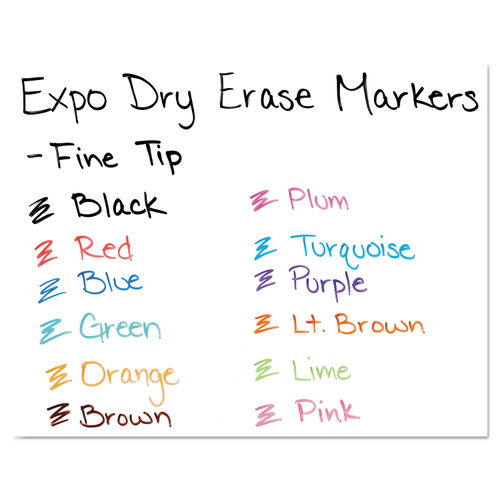 Expo Low-Odor Dry-erase Markers - Fine Marker Point - Chisel SAN86603, SAN  86603 - Office Supply Hut