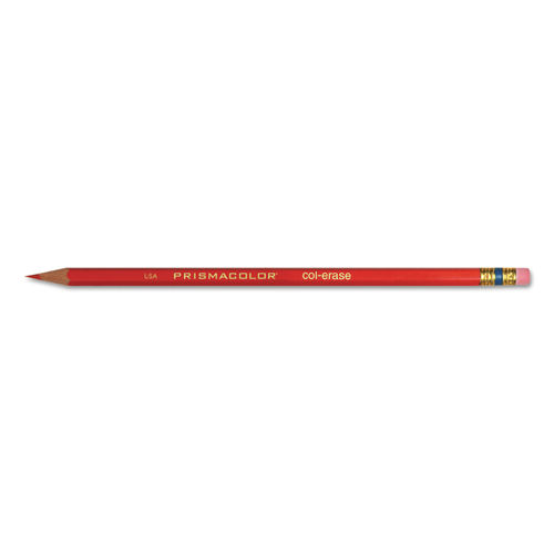 Prismacolor 20046 Col-Erase Pencil w/Eraser, Green Lead, Green Barrel, Dozen