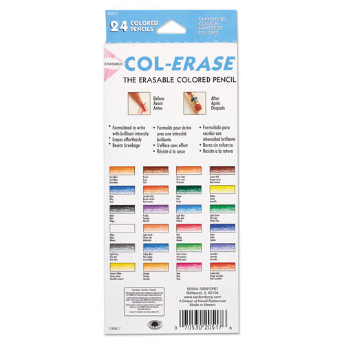 Prismacolor Col-Erase Pencil with Eraser, 0.7 mm, 2B (#1), Carmine Red  Lead, Carmine Red Barrel, Dozen (20045)