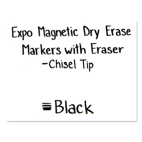 Expo Dry Erase Markers, Chisel Tip, Black, 4/Pack