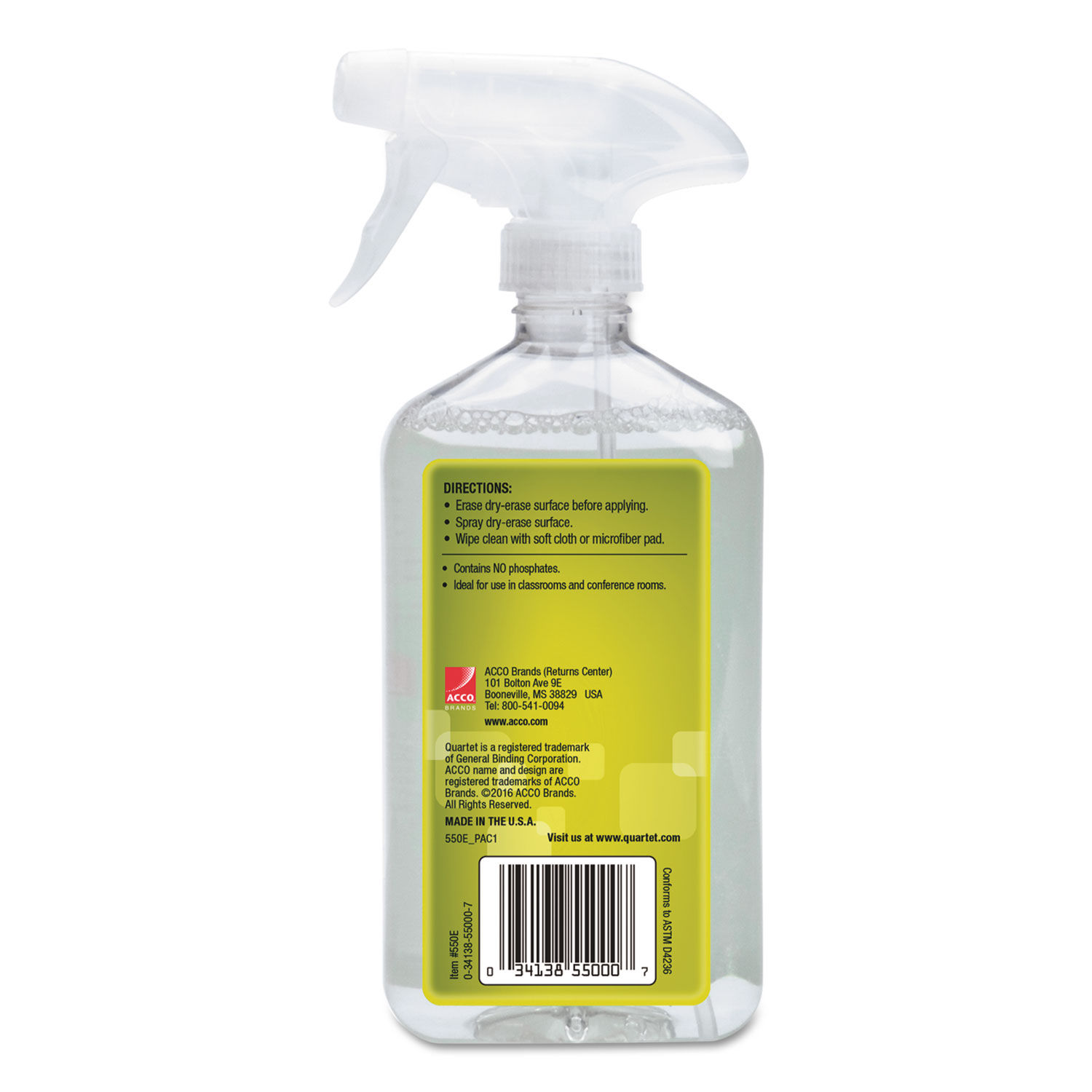 Whiteboard Spray Cleaner for Dry Erase Boards by Quartet® QRT550