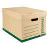 UNV28224 - Recycled Heavy-Duty Record Storage Box, Letter/Legal Files, Kraft/Green, 12/Carton