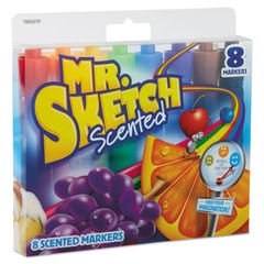 Mr. Sketch Scented Washable Markers, Chisel Tip, Assorted Colors, 14 Count