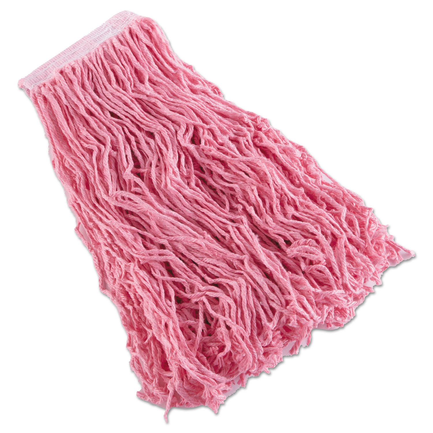 Specialty Synthetic Blend Mop Heads, Cut-End, 24oz, Hot Pink, 6/carton