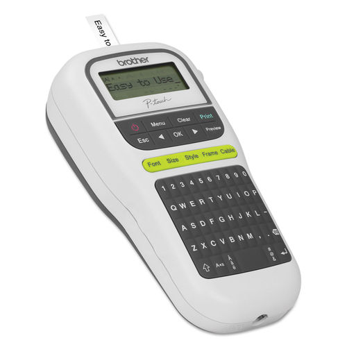 Brother P-Touch Easy Portable Label Maker, White/Grey