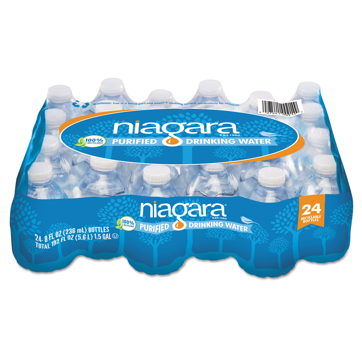 Niagara Purified Drinking Water Bottles 8 Fl Oz Pack Of 24 Bottles - Office  Depot