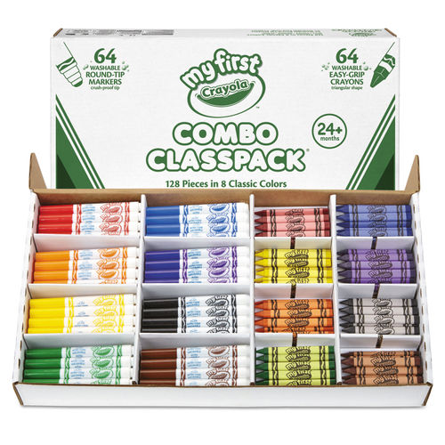 Buy Crayola® My First Washable Crayon & Marker Classpack® (Box of 128) at  S&S Worldwide