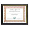 NUD17081 - Deluxe Wood Document Frame, Plastic Face, 8-1/2 x 11, Black