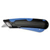 COS091508 - Easycut Cutter Knife w/Self-Retracting Safety-Tipped Blade, 6" Plastic Handle, Black/Blue