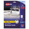 AVE8859 - True Print Clean Edge Business Cards, Inkjet, 2 x 3.5, Glossy White, 200 Cards, 10 Cards Sheet, 20 Sheets/Pack