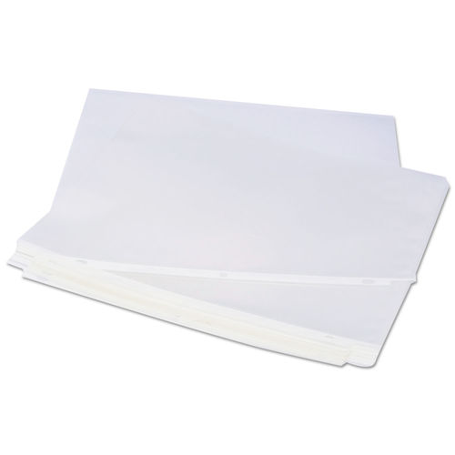 Business Source Top Loading Poly Sheet Protectors For Letter 8 12 x 11 Sheet  3 x Holes Ring Binder Top Loading Rectangular Clear Polypropylene 200 Box -  Office Depot