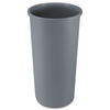 RCP354600GY - Untouchable Large Plastic Round Waste Receptacle, 22 gal, Plastic, Gray