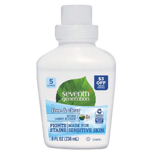 Seventh Generation Concentrated Laundry Detergent Liquid Free & Clear  Fragrance Free 40 oz