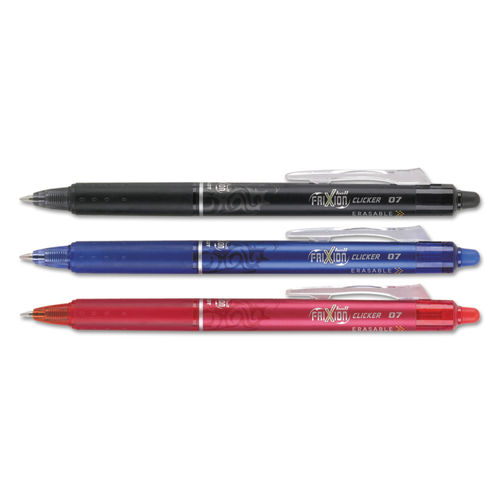 Frixion Extra Fine Point Erasable Gel Pen, Black/Blue/Red - 3 pack