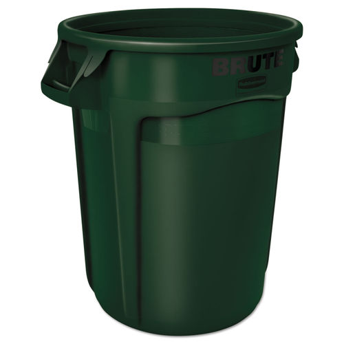 Rubbermaid BRUTE 20 Gallon Black Executive Round Trash Can and Lid