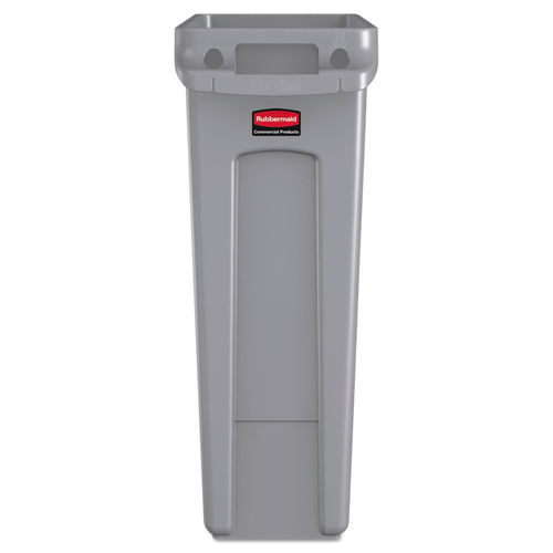 Rubbermaid Commercial Venting Slim Jim Waste Container 23 gal Blue