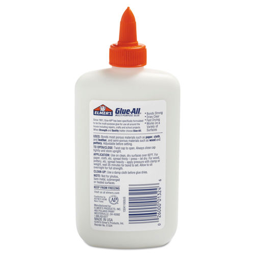 Glue-All White Glue, 7.63 oz, Dries Clear