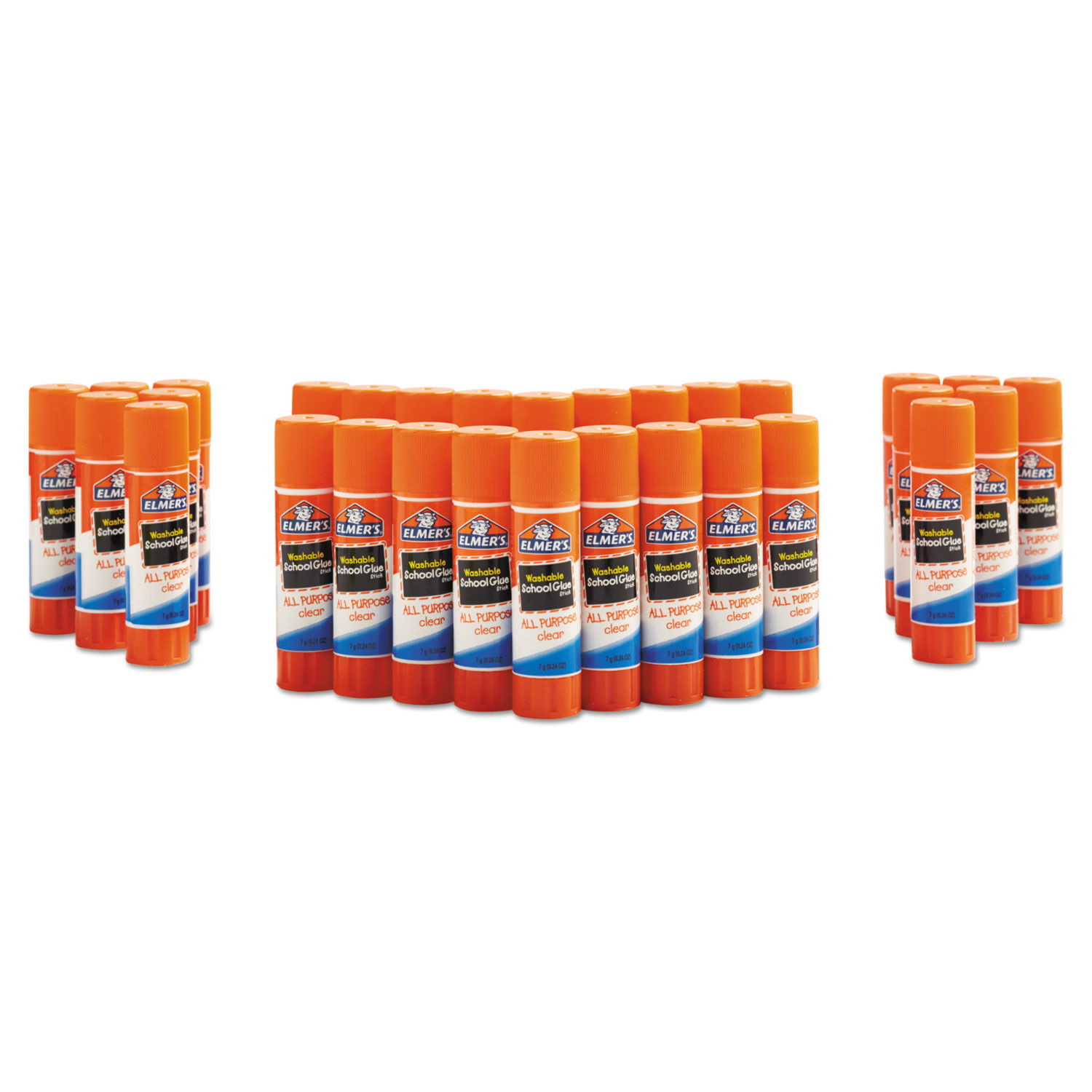 School Glue Sticks, 0.21 oz/Stick, Dries Clear, 36 Sticks/Box - Zerbee