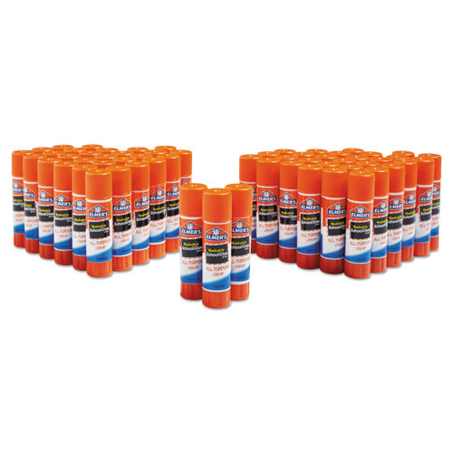 School Glue Sticks, 0.21 oz/Stick, Dries Clear, 12 Sticks/Box