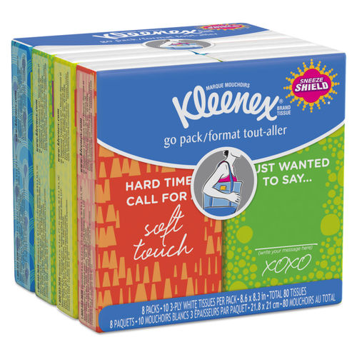On The Go Packs Facial Tissues by Kleenex® KCC46651CT | OnTimeSupplies.com