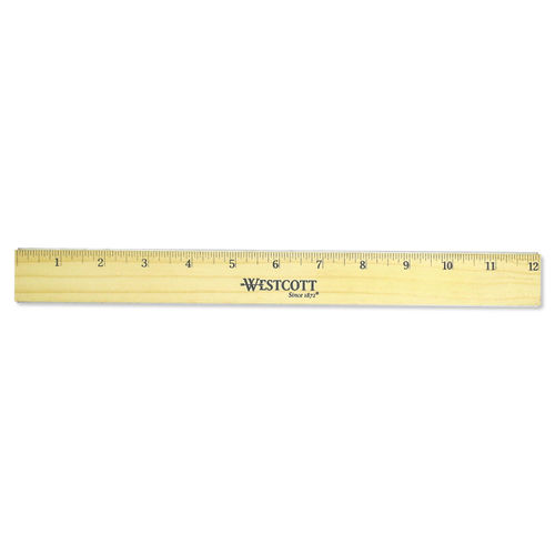 Flat Wood Ruler with Two Double Brass Edges by Westcott® ACM05221