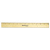 ACM05011 - Wood Ruler with Single Metal Edge, Standard, 12" Long