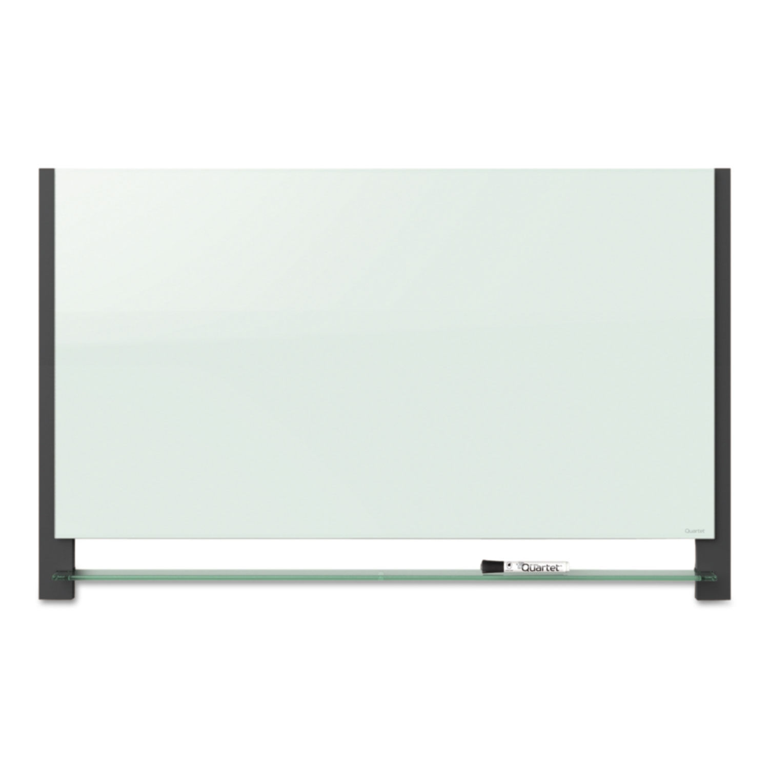 Evoque Glass Marker Board with Black Aluminum Frame by Quartet® QRTG7442BA