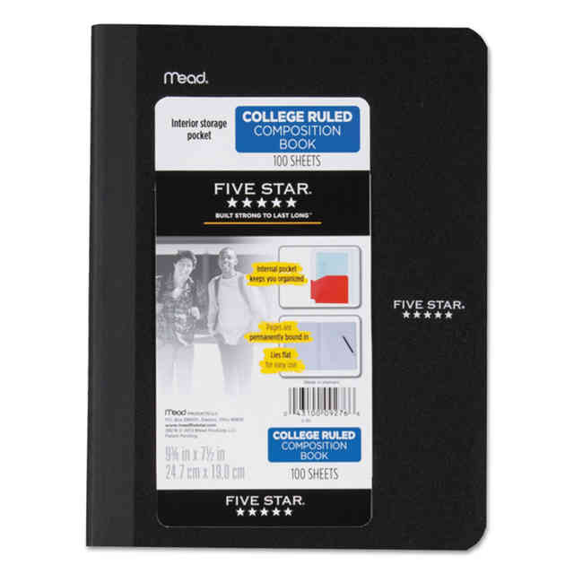 Poly Composition Book with Pockets, Medium/College Rule, Randomly Assorted Covers, 9.75 x 7.5, 100 Sheets Poly Composition Book with Pockets, Medium/College Rule, Randomly Assorted Covers, 9.75 x 7.5, 100 Sheets