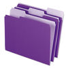 PFX421013VIO - Interior File Folders, 1/3-Cut Tabs: Assorted, Letter Size, Violet, 100/Box