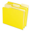 PFX421013YEL - Interior File Folders, 1/3-Cut Tabs: Assorted, Letter Size, Yellow, 100/Box