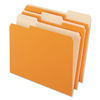 PFX421013ORA - Interior File Folders, 1/3-Cut Tabs: Assorted, Letter Size, Orange, 100/Box