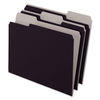 PFX421013BLA - Interior File Folders, 1/3-Cut Tabs: Assorted, Letter Size, Black/Gray, 100/Box