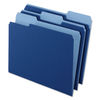 PFX421013NAV - Interior File Folders, 1/3-Cut Tabs: Assorted, Letter Size, Navy Blue, 100/Box