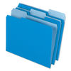 PFX421013BLU - Interior File Folders, 1/3-Cut Tabs: Assorted, Letter Size, Blue, 100/Box