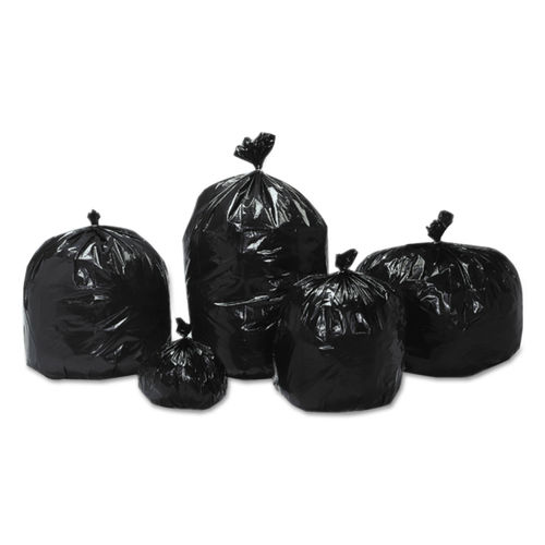 65 Gallon Trash Bags Heavy Duty 1.5 Mil Black - 25 Count Large